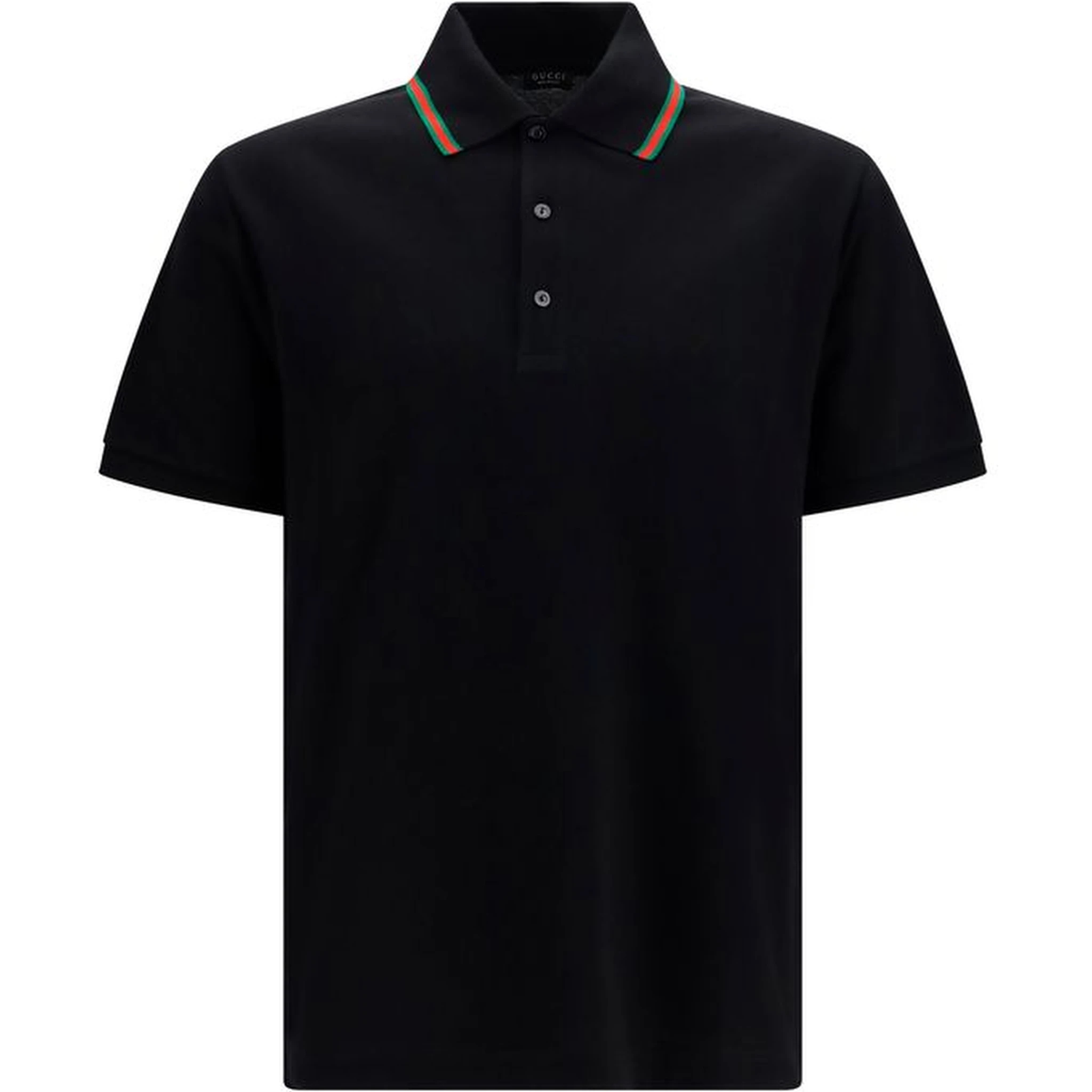 Black Cotton Polo Shirt