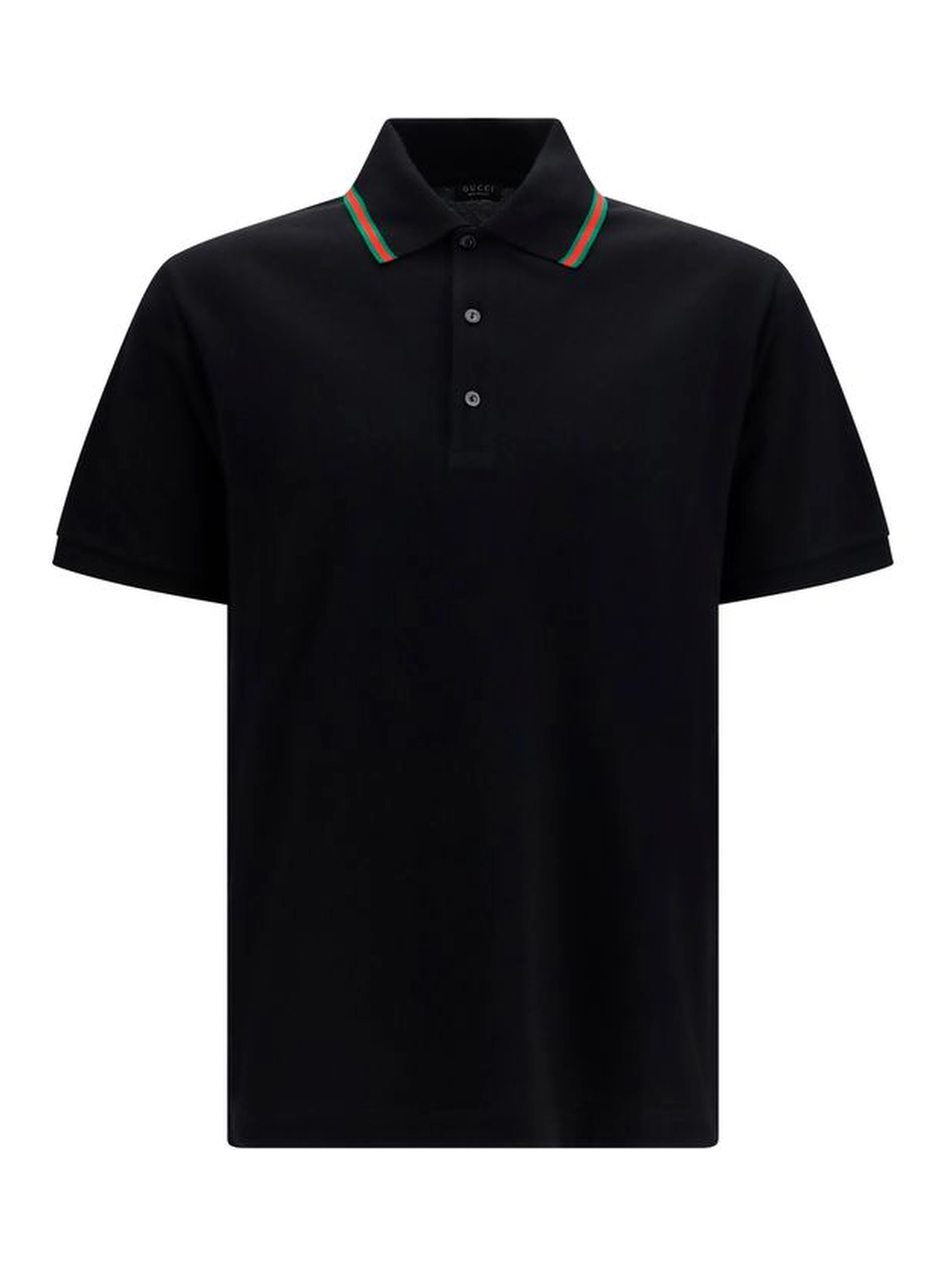 Black Cotton Polo Shirt