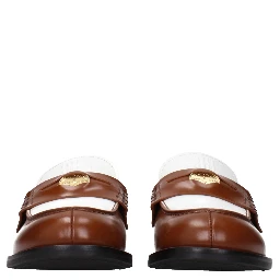 Brown Leather Slip-On Loafers