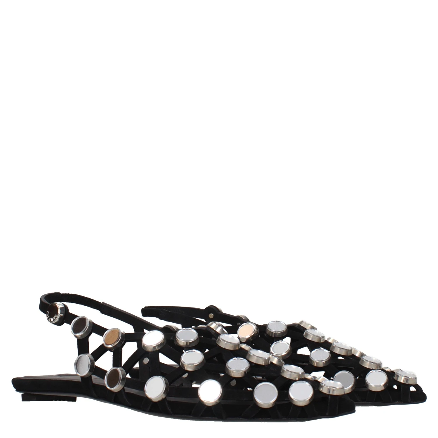 Black Leather Ballet Flats