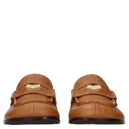 Brown Leather Slip-On Loafers