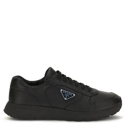 Black Polyester Athletic Sneakers
