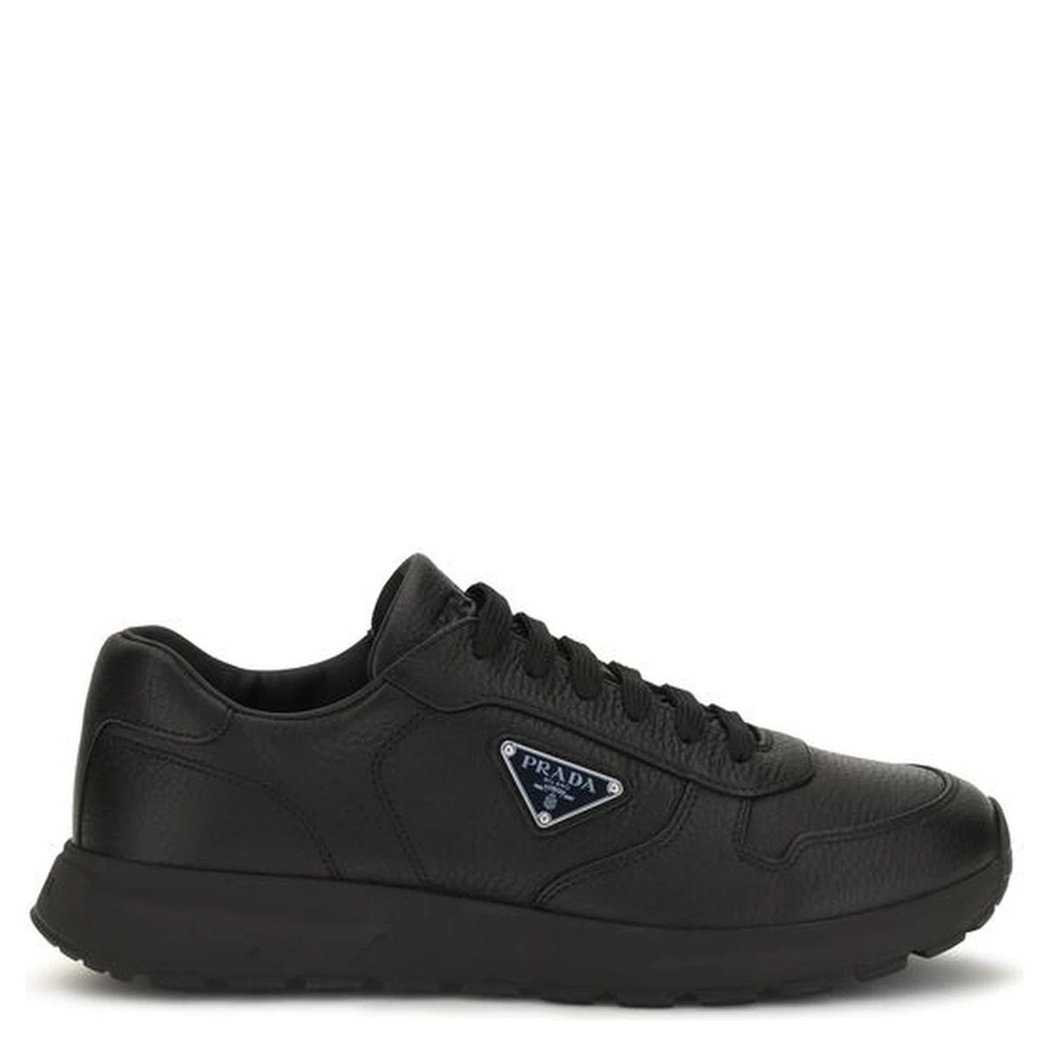 Black Polyester Athletic Sneakers
