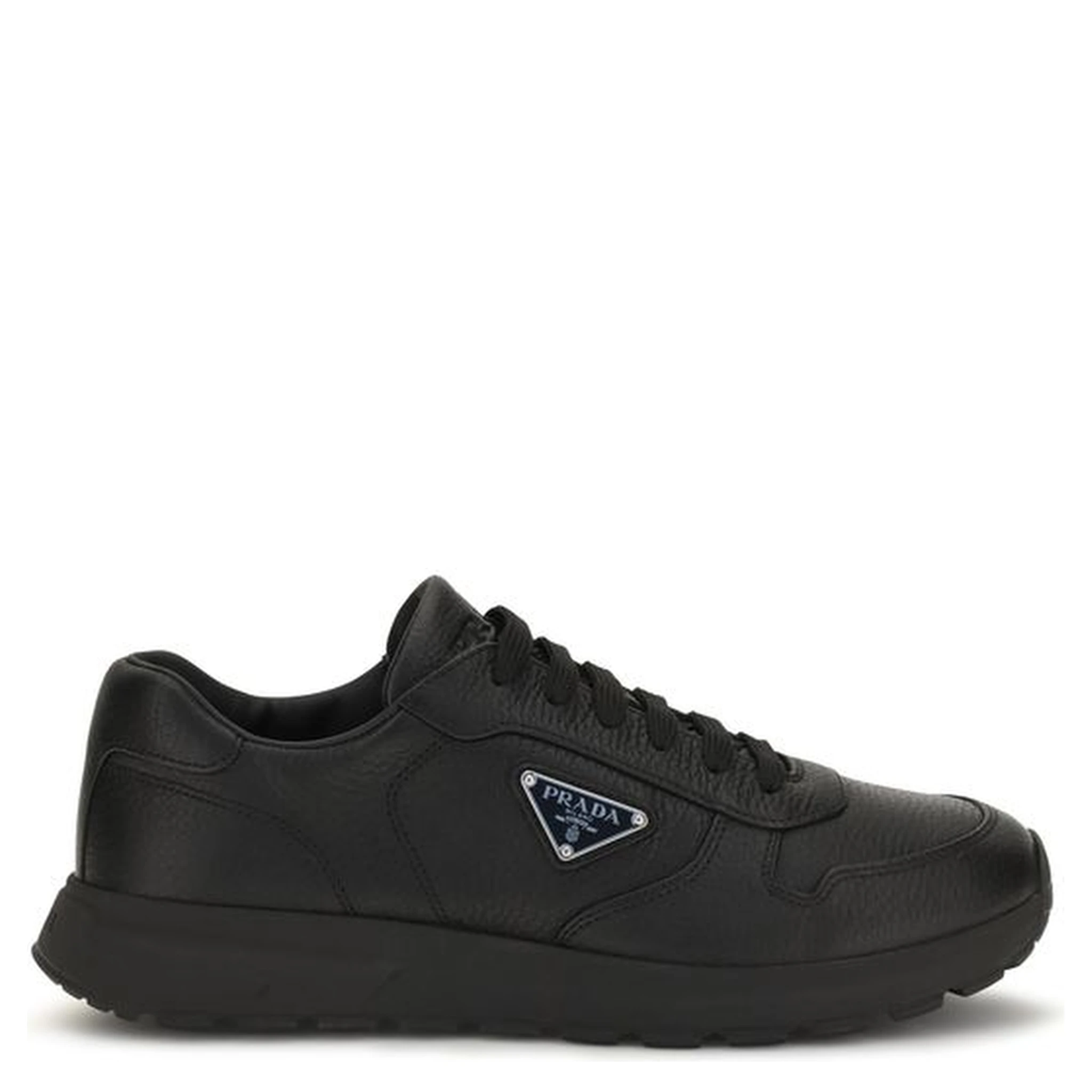 Black Polyester Athletic Sneakers