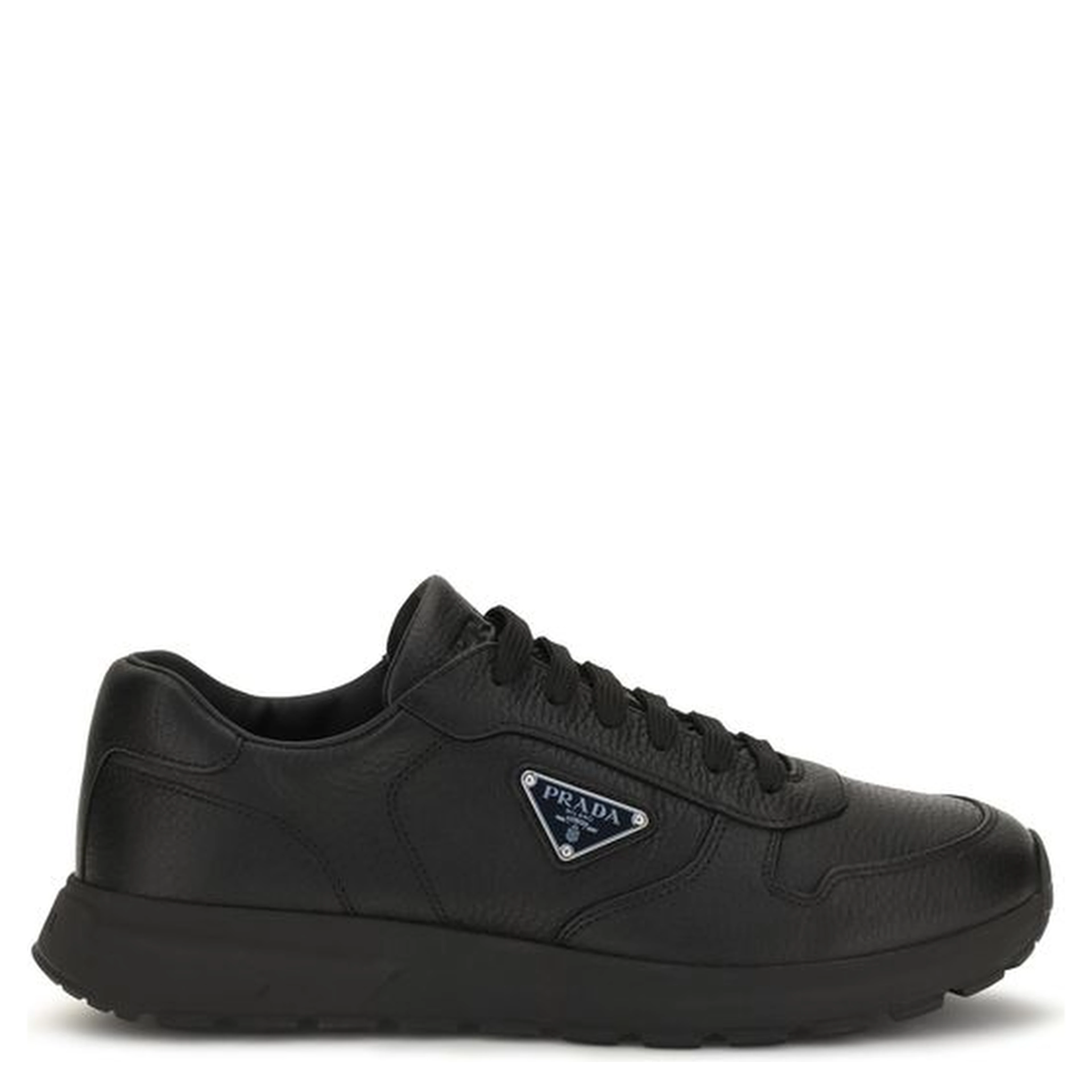 Black Polyester Athletic Sneakers