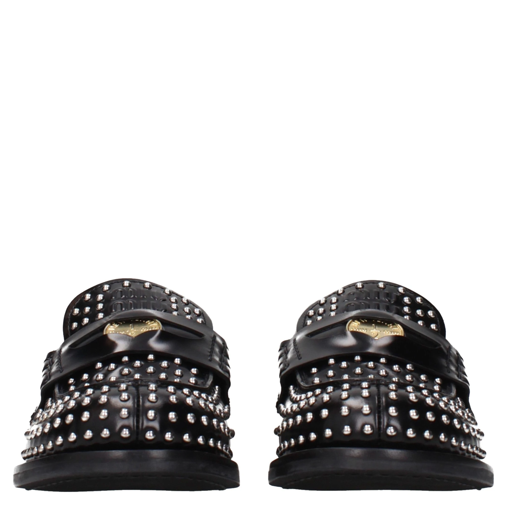 Black Leather Slip-On Loafers