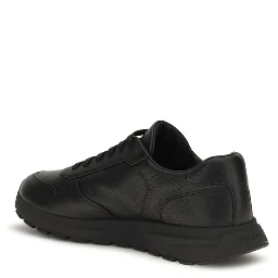 Black Polyester Athletic Sneakers