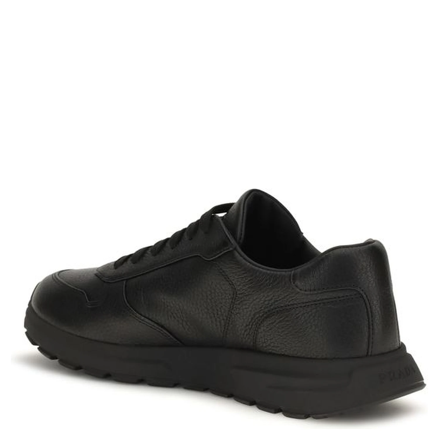 Black Polyester Athletic Sneakers