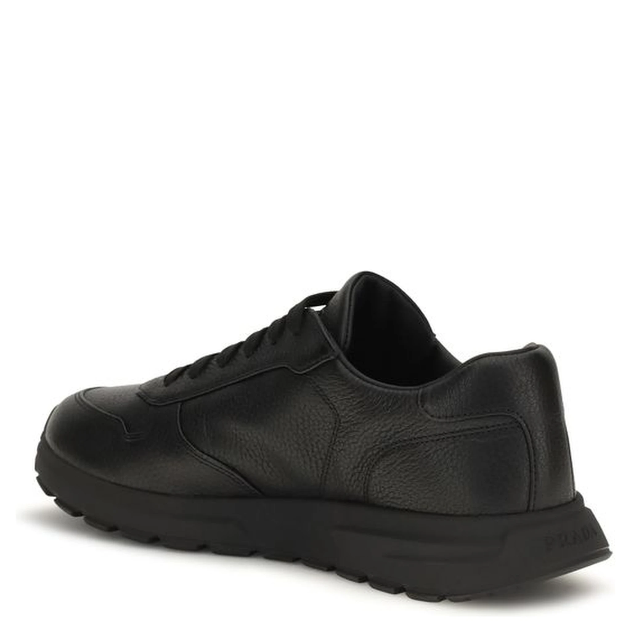 Black Polyester Athletic Sneakers
