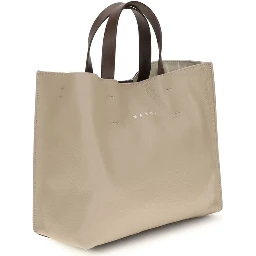 Beige Calf Leather Bos Taurus Shoulder Bag