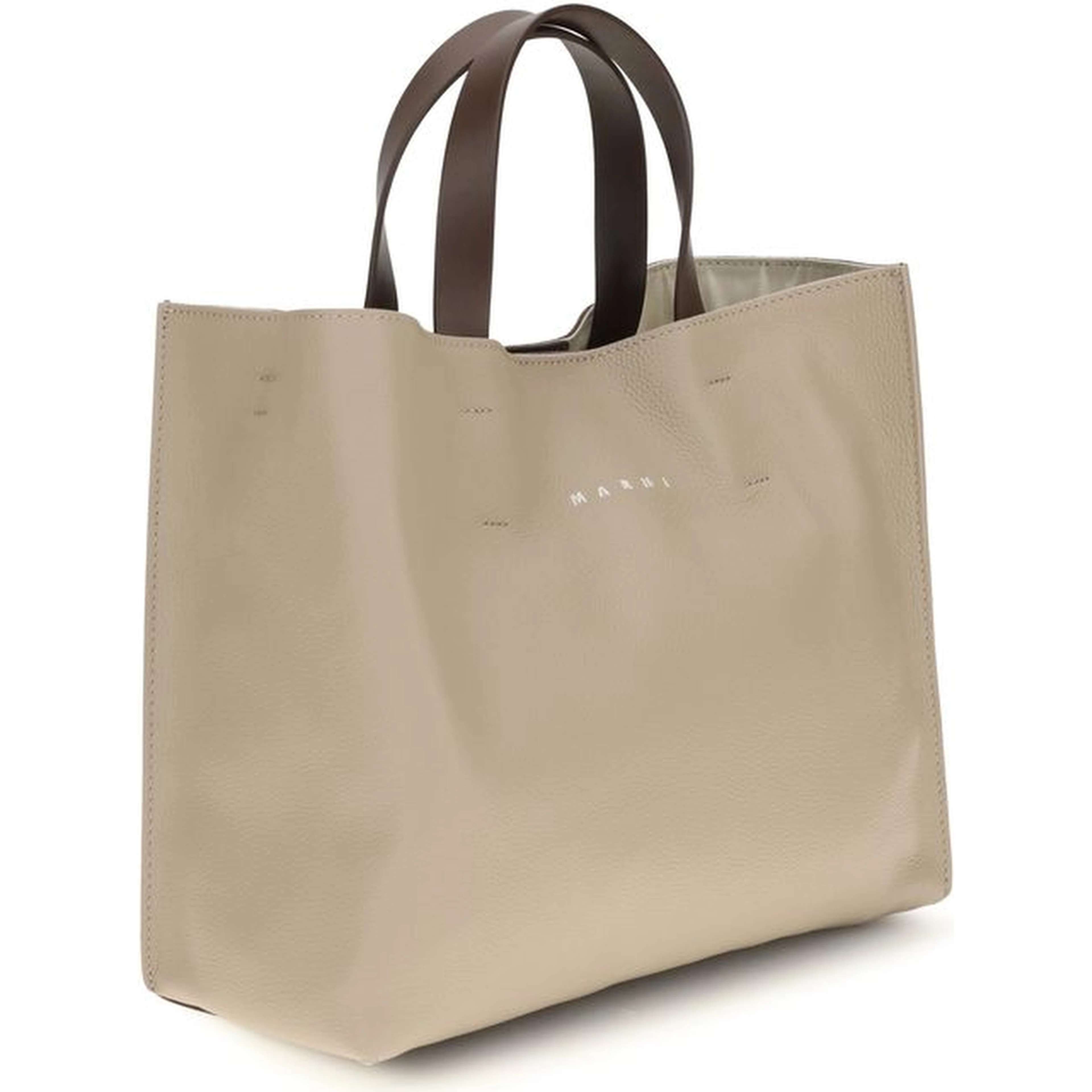Beige Calf Leather Bos Taurus Shoulder Bag