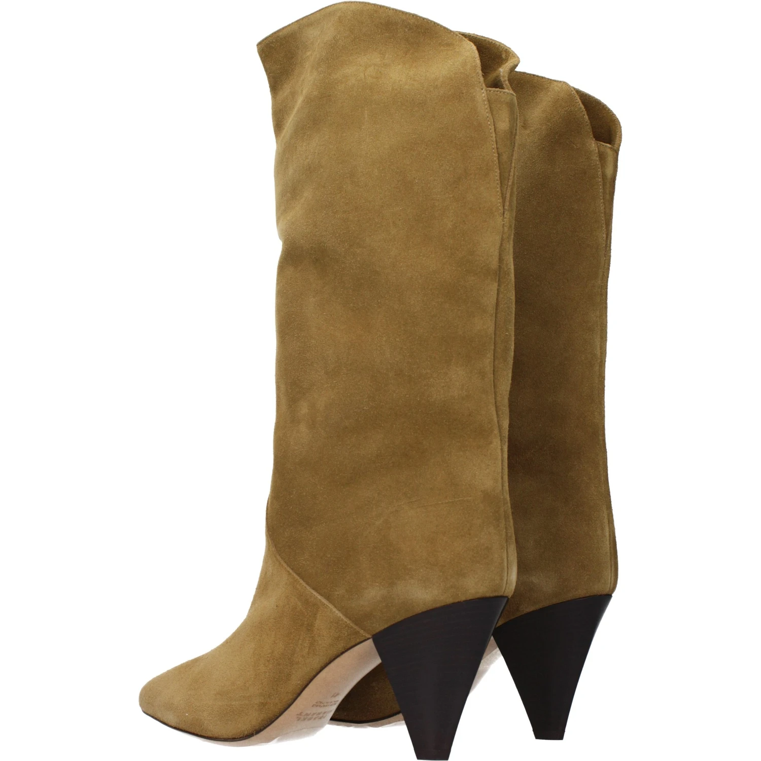 Brown Leather High Heel Boots