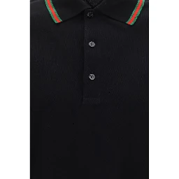 Black Cotton Polo Shirt