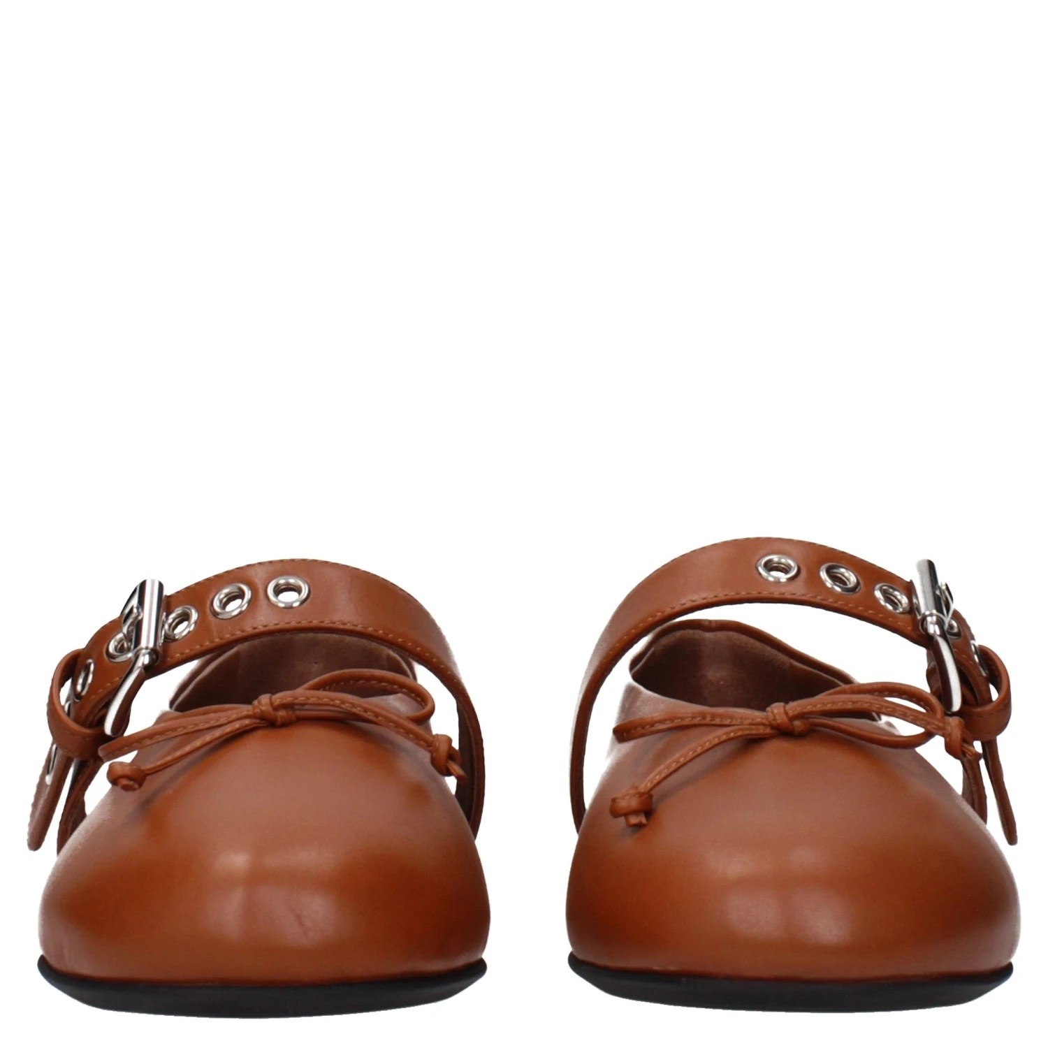 Brown Leather Ballet Flats