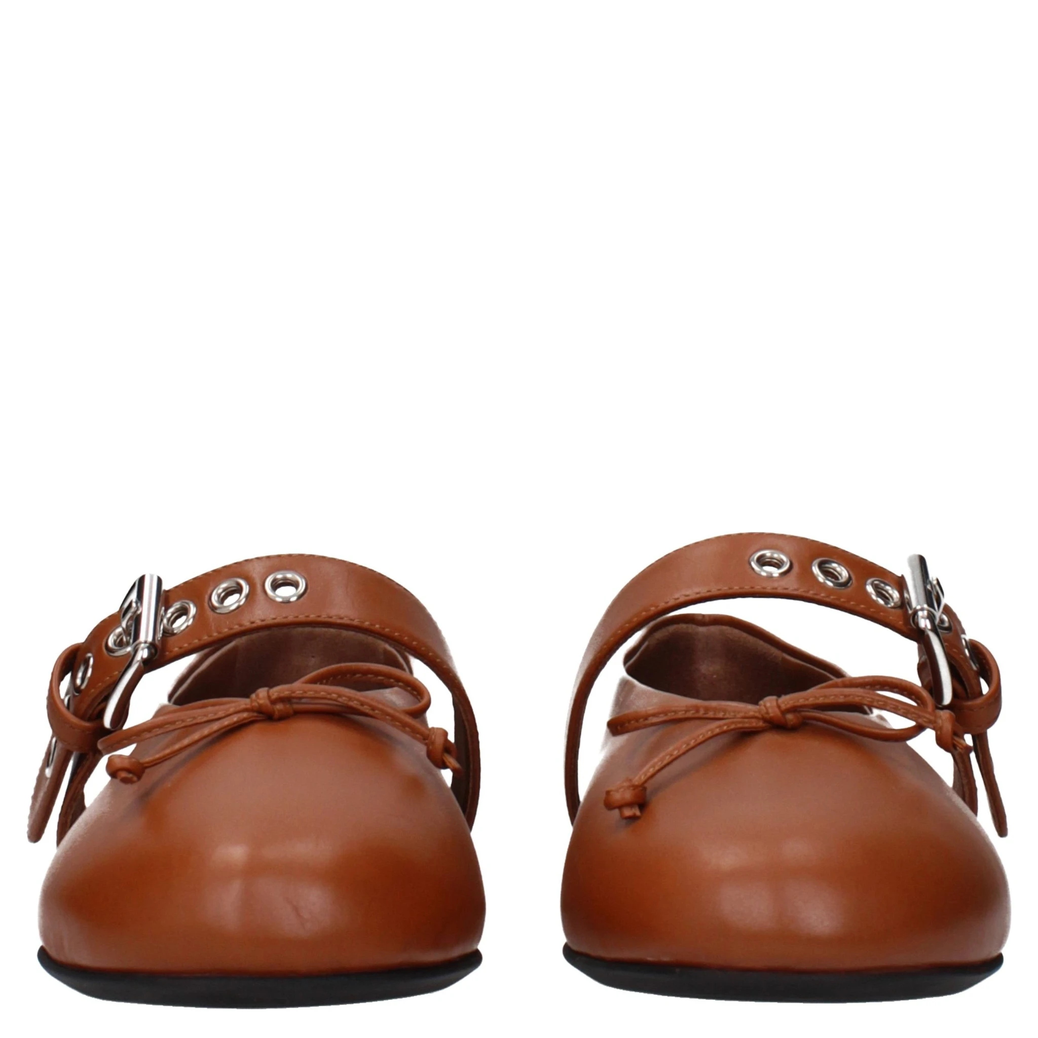 Brown Leather Ballet Flats