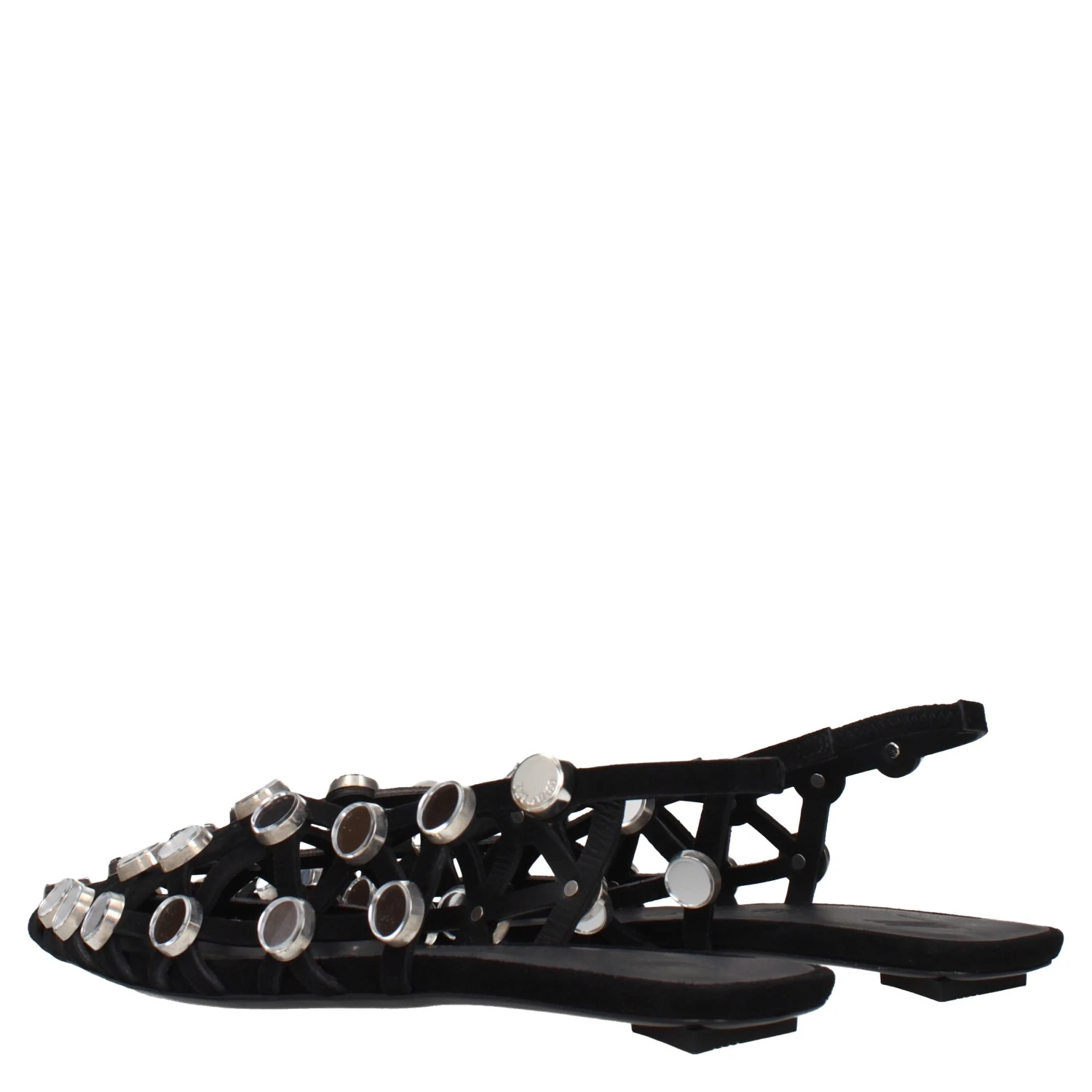 Black Leather Ballet Flats