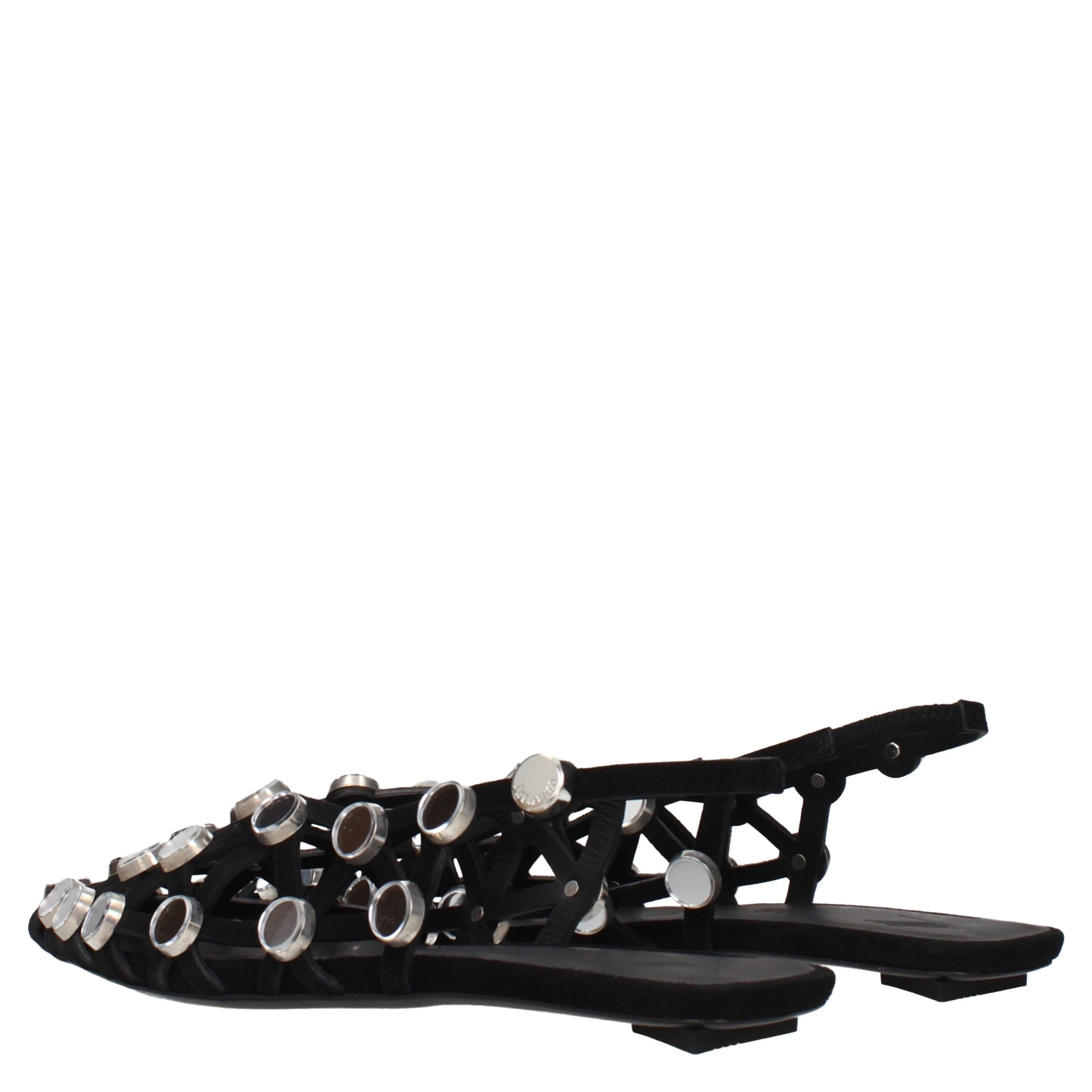 Black Leather Ballet Flats