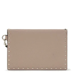 Beige Calf Leather Bos Taurus Wallet