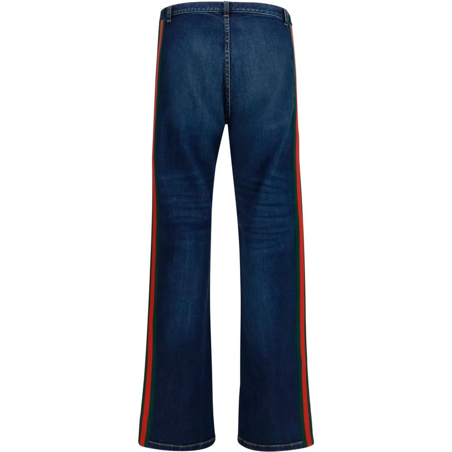 Blue Cotton Flared Jeans