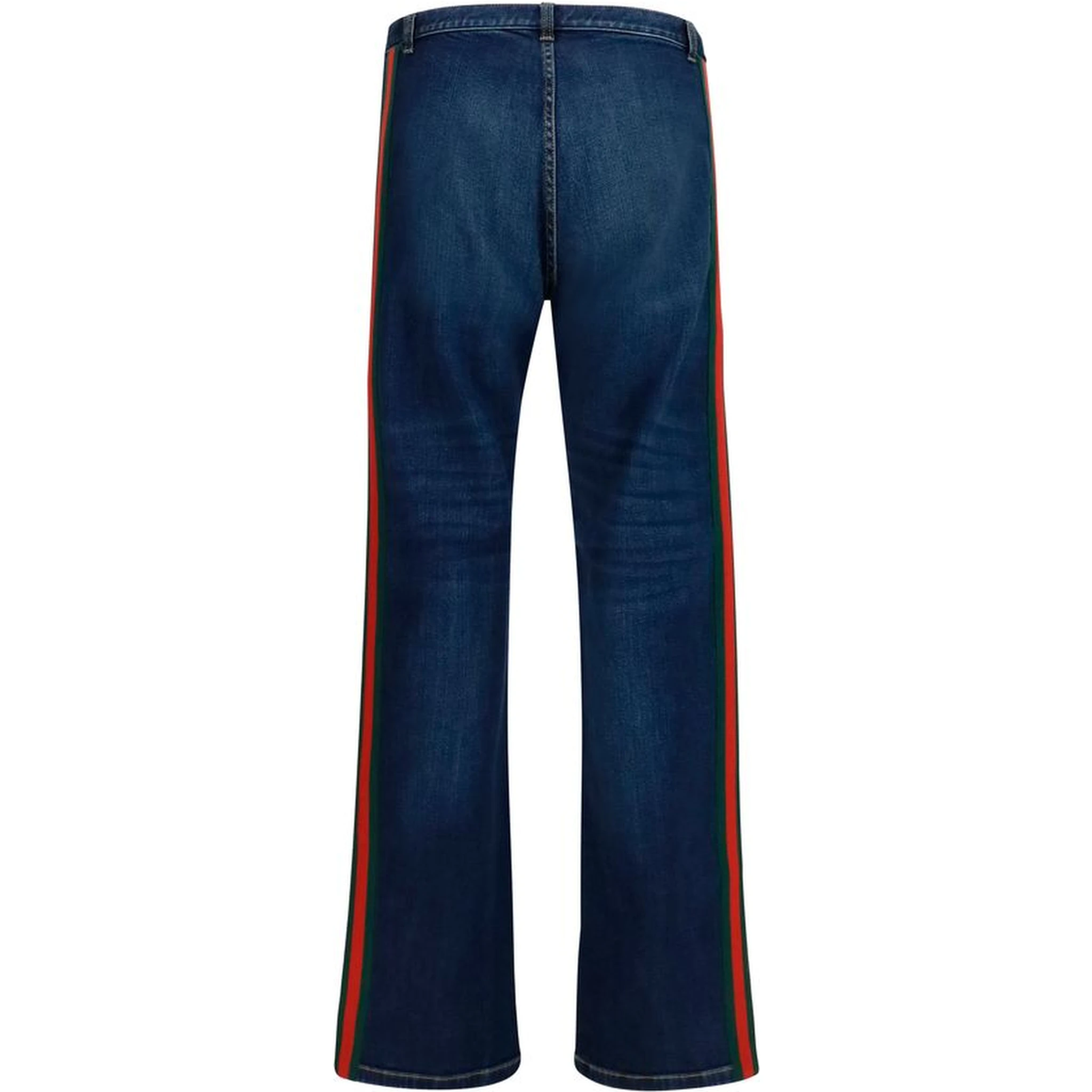 Blue Cotton Flared Jeans