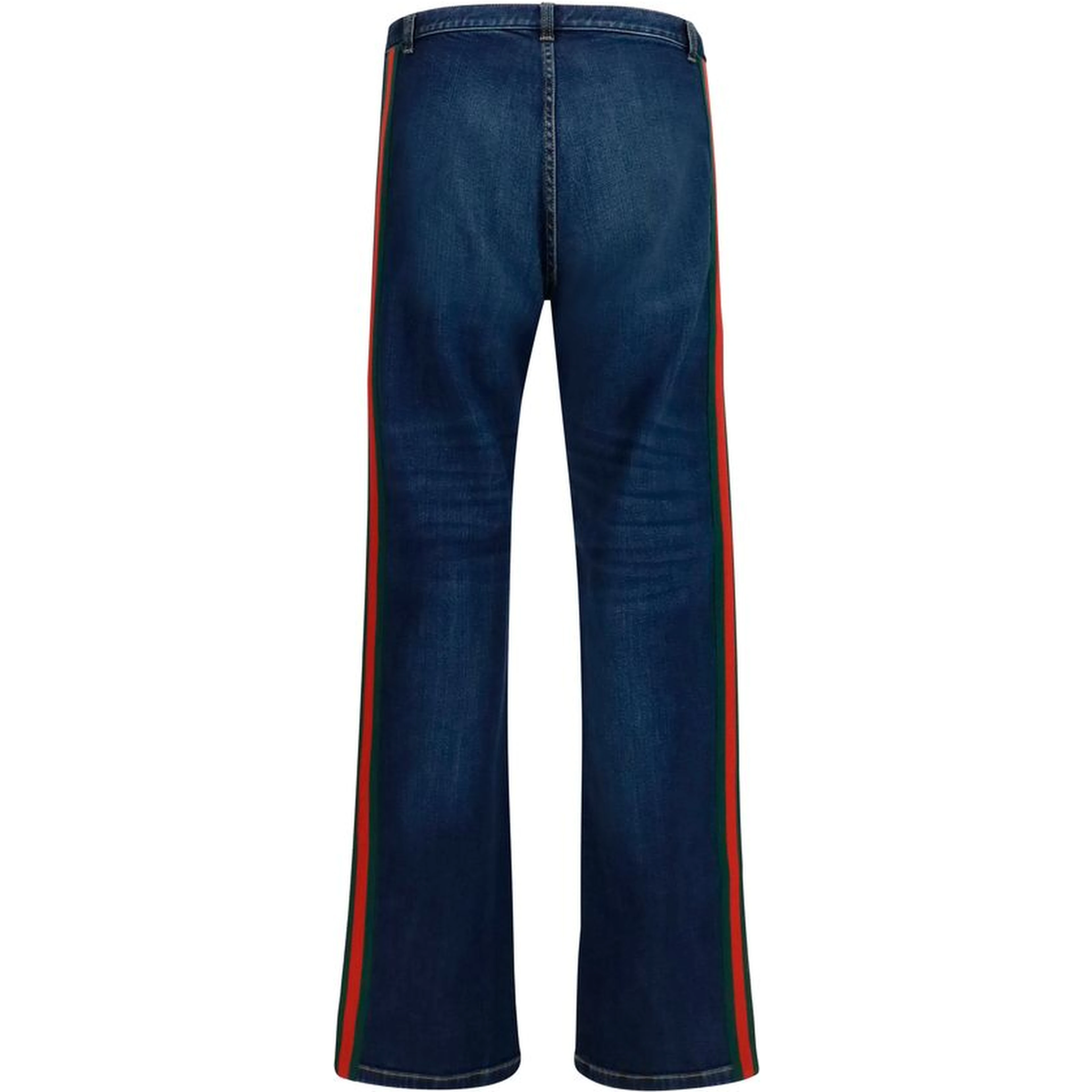 Blue Cotton Flared Jeans