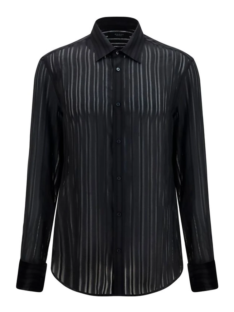 Black Silk Dress Shirt