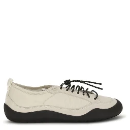Beige Fabric Athletic Sneakers