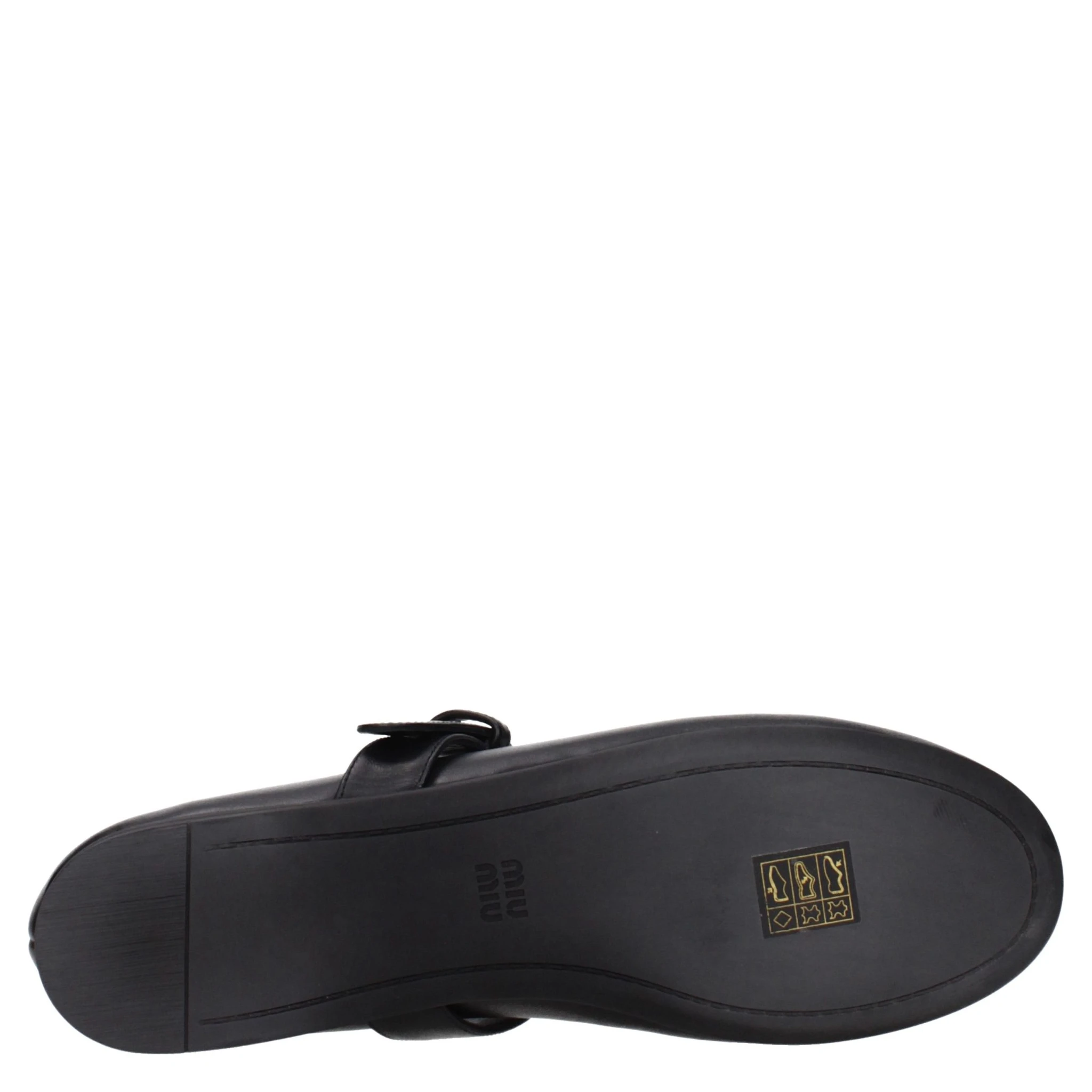 Black Leather Ballet Flats