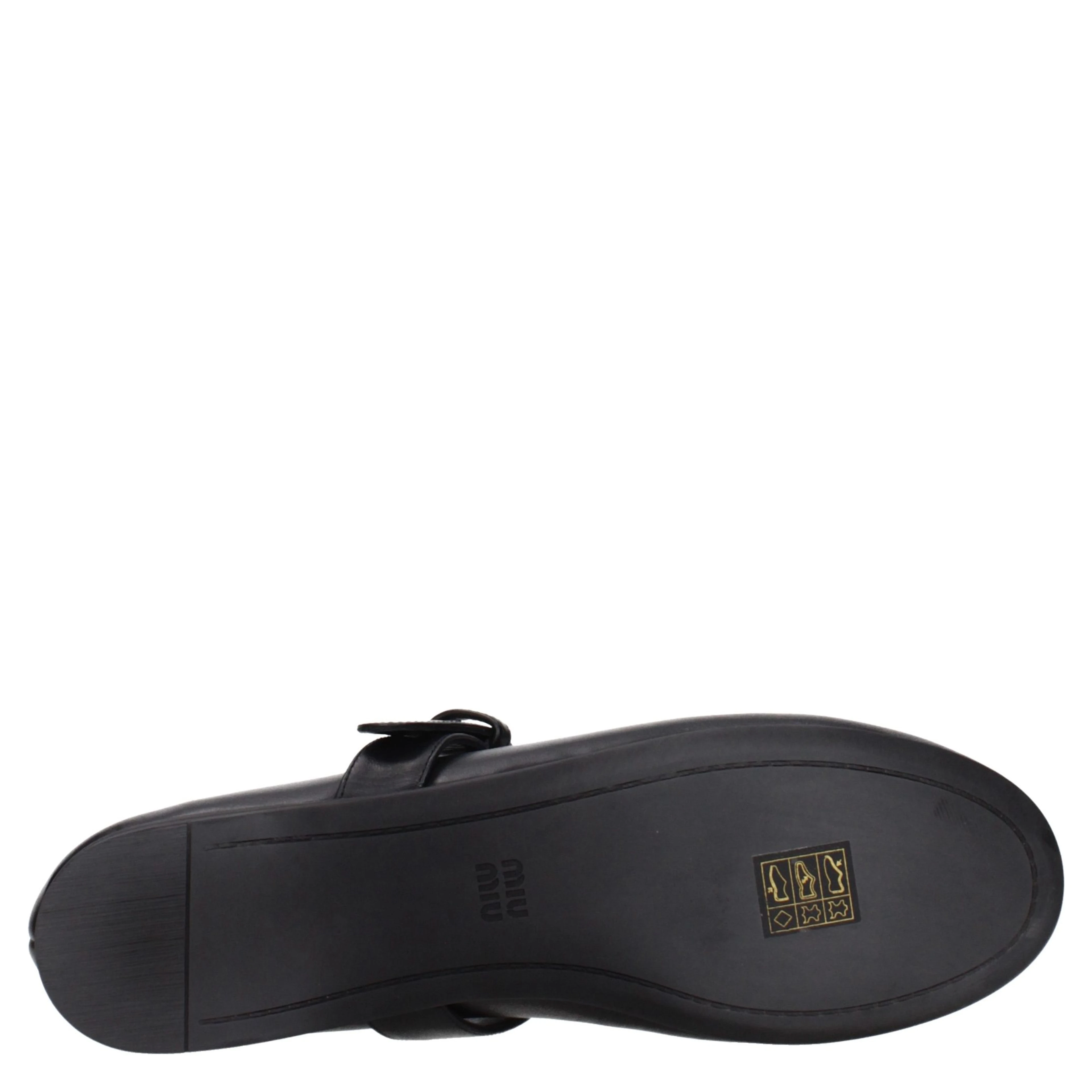 Black Leather Ballet Flats