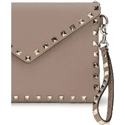Beige Calf Leather Bos Taurus Wallet