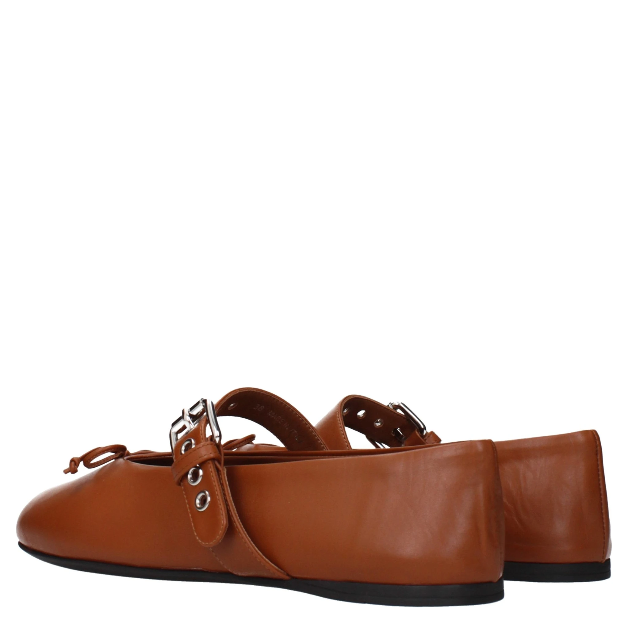 Brown Leather Ballet Flats