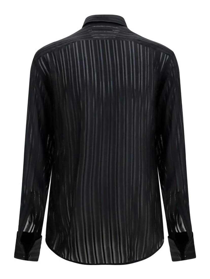 Black Silk Dress Shirt