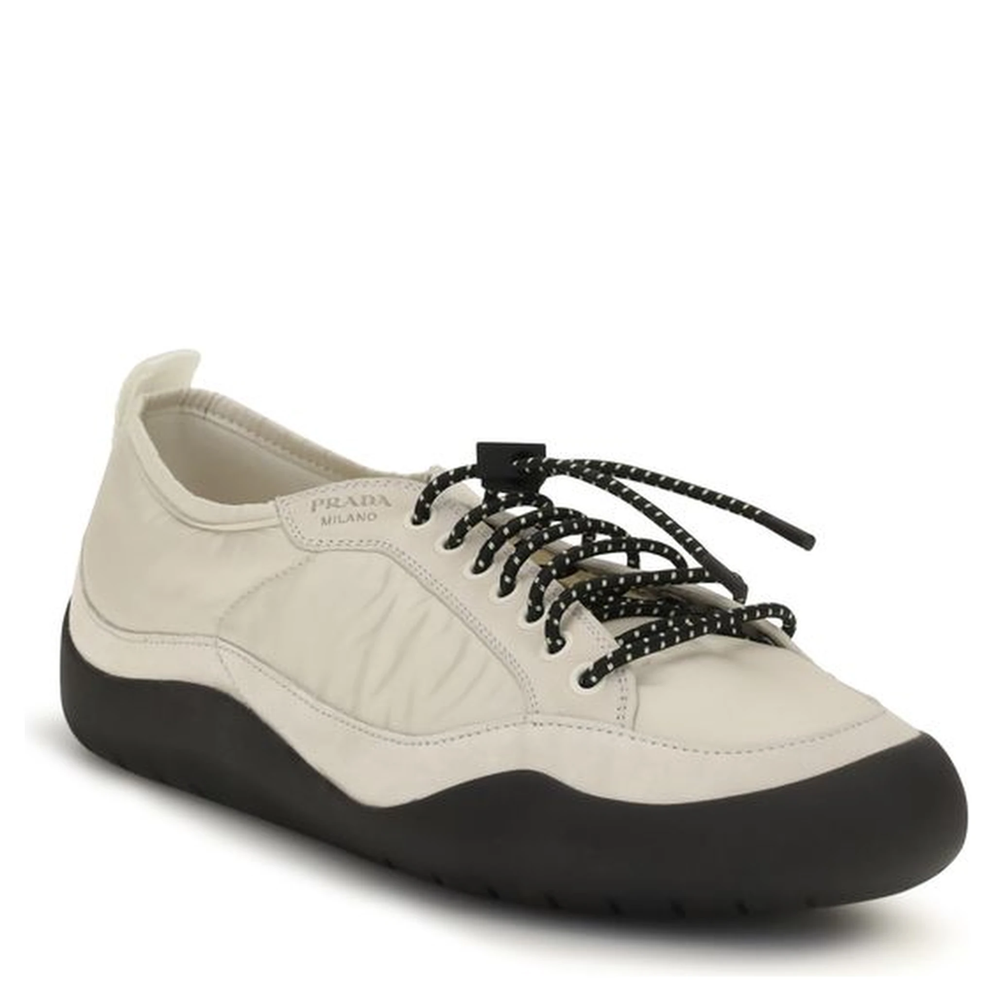 Beige Fabric Athletic Sneakers