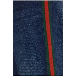 Blue Cotton Flared Jeans