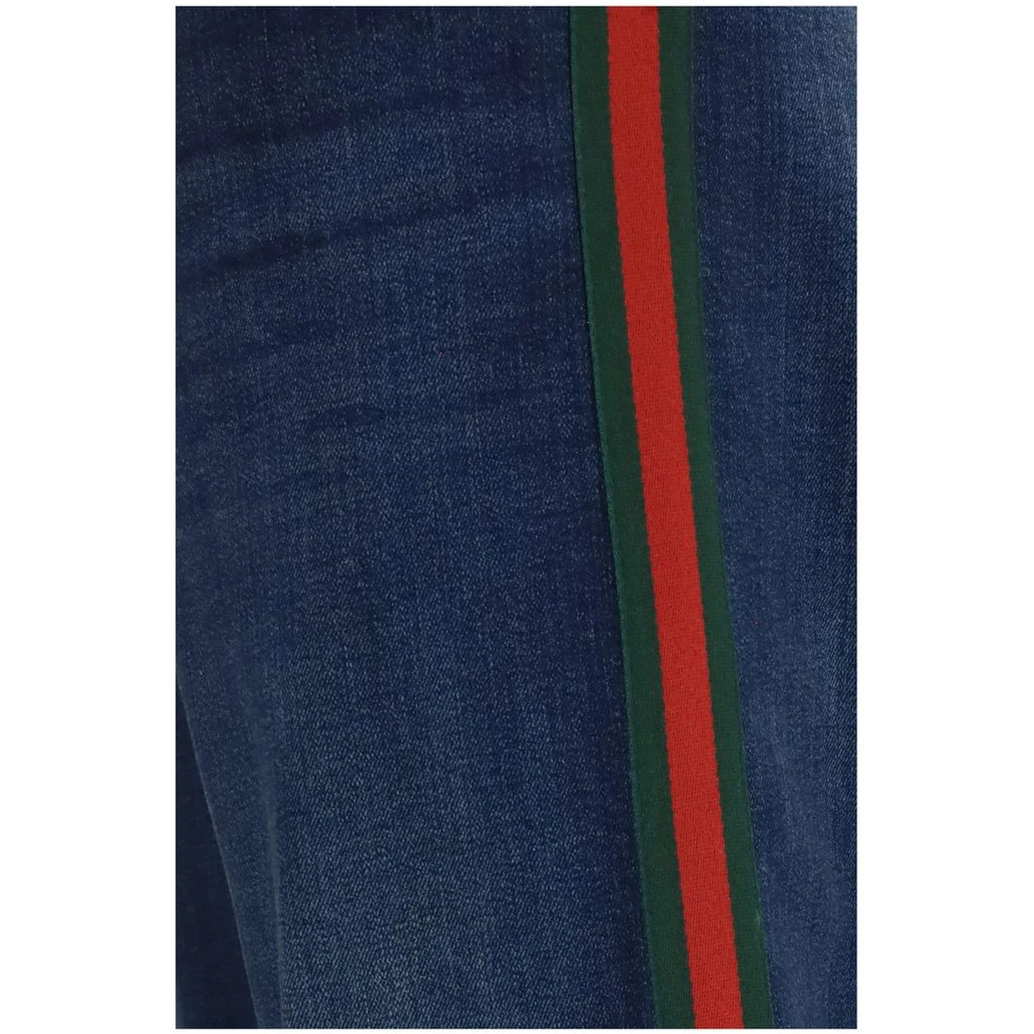 Blue Cotton Flared Jeans
