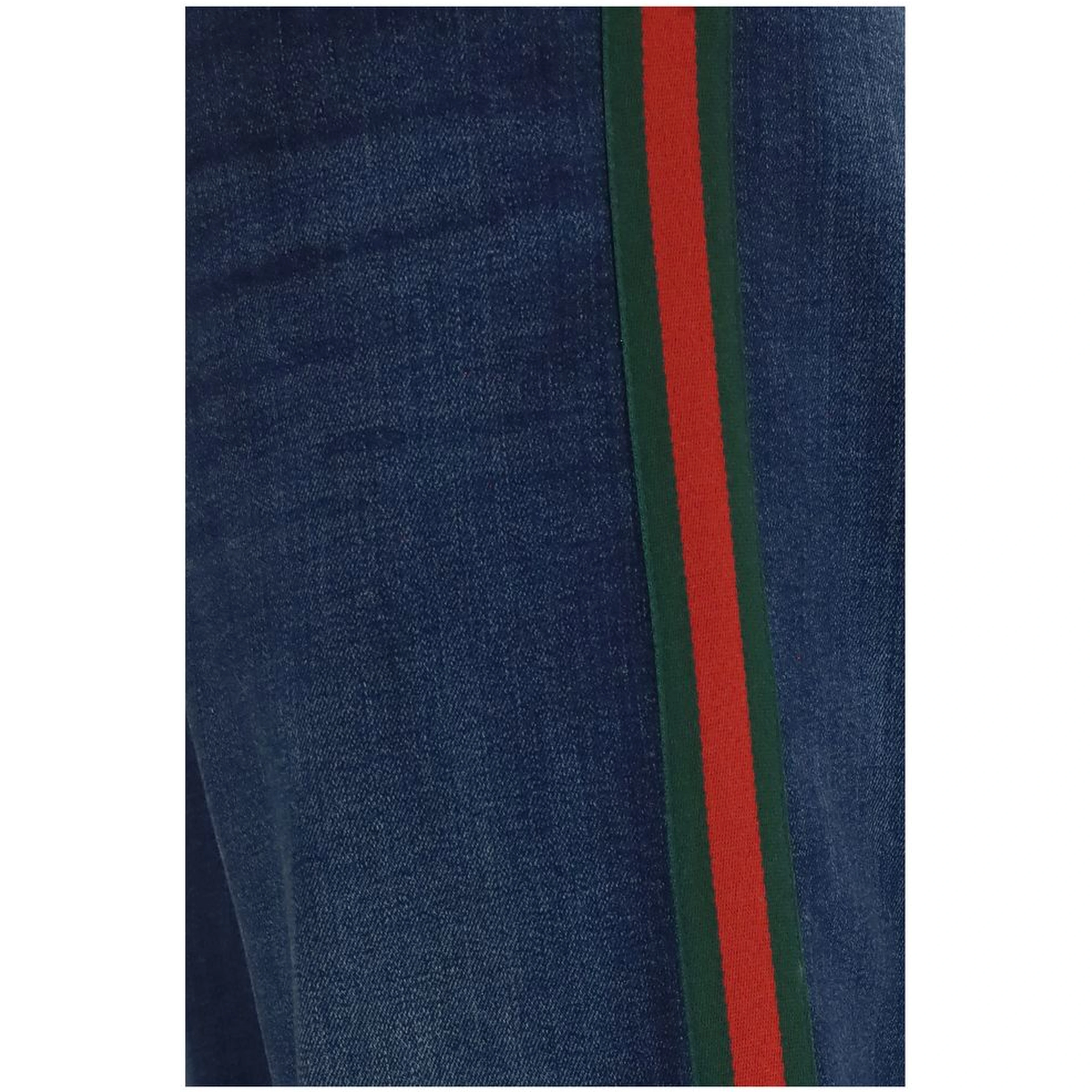 Blue Cotton Flared Jeans