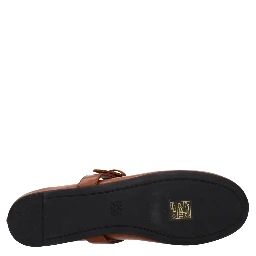 Brown Leather Ballet Flats