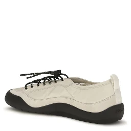 Beige Fabric Athletic Sneakers