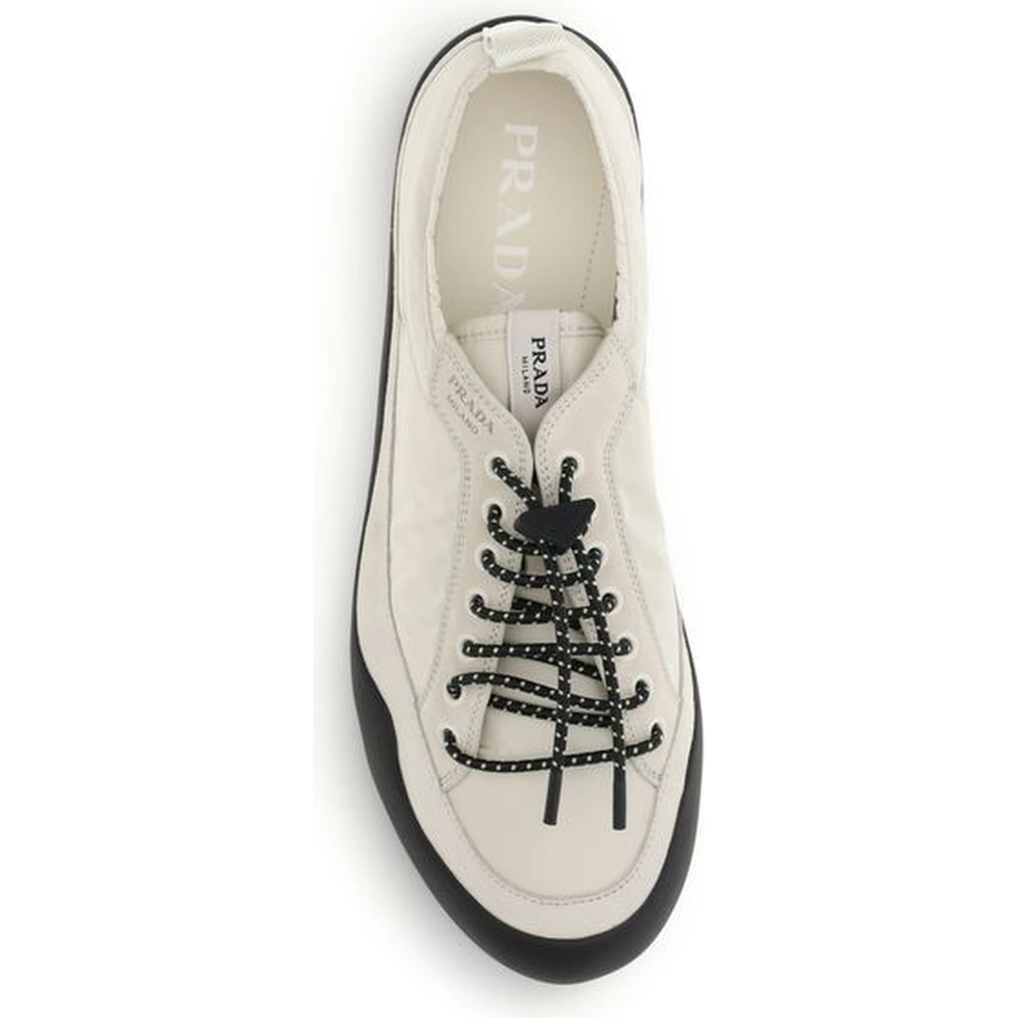 Beige Fabric Athletic Sneakers