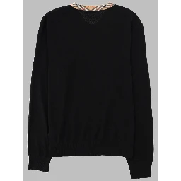 MAGLIA IN LANA MERINO CON SCOLLO "CHECK"