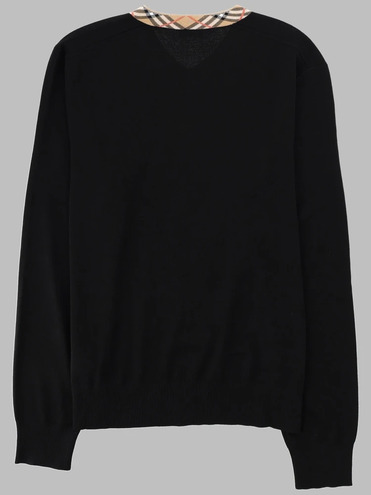 MAGLIA IN LANA MERINO CON SCOLLO "CHECK" alternative