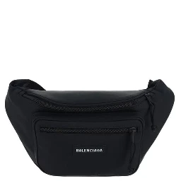 Black Polyester Clutch Bag