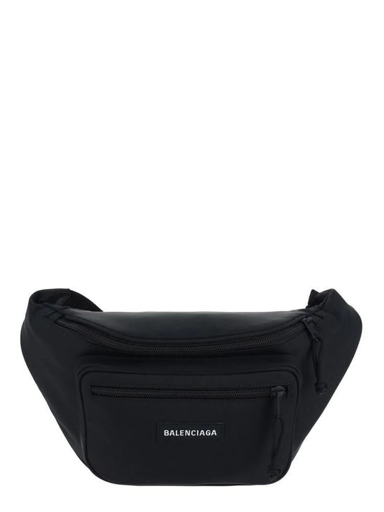 Black Polyester Clutch Bag