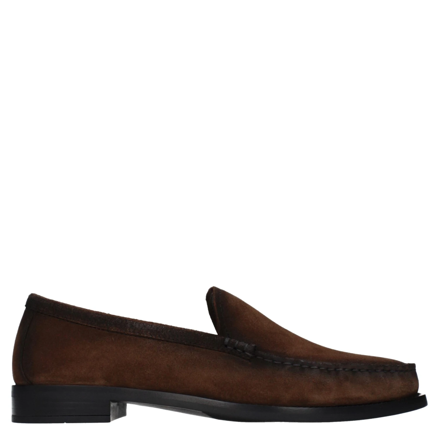 Brown Leather Slip-On Loafers
