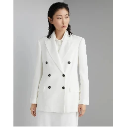 White Cotton Blazer