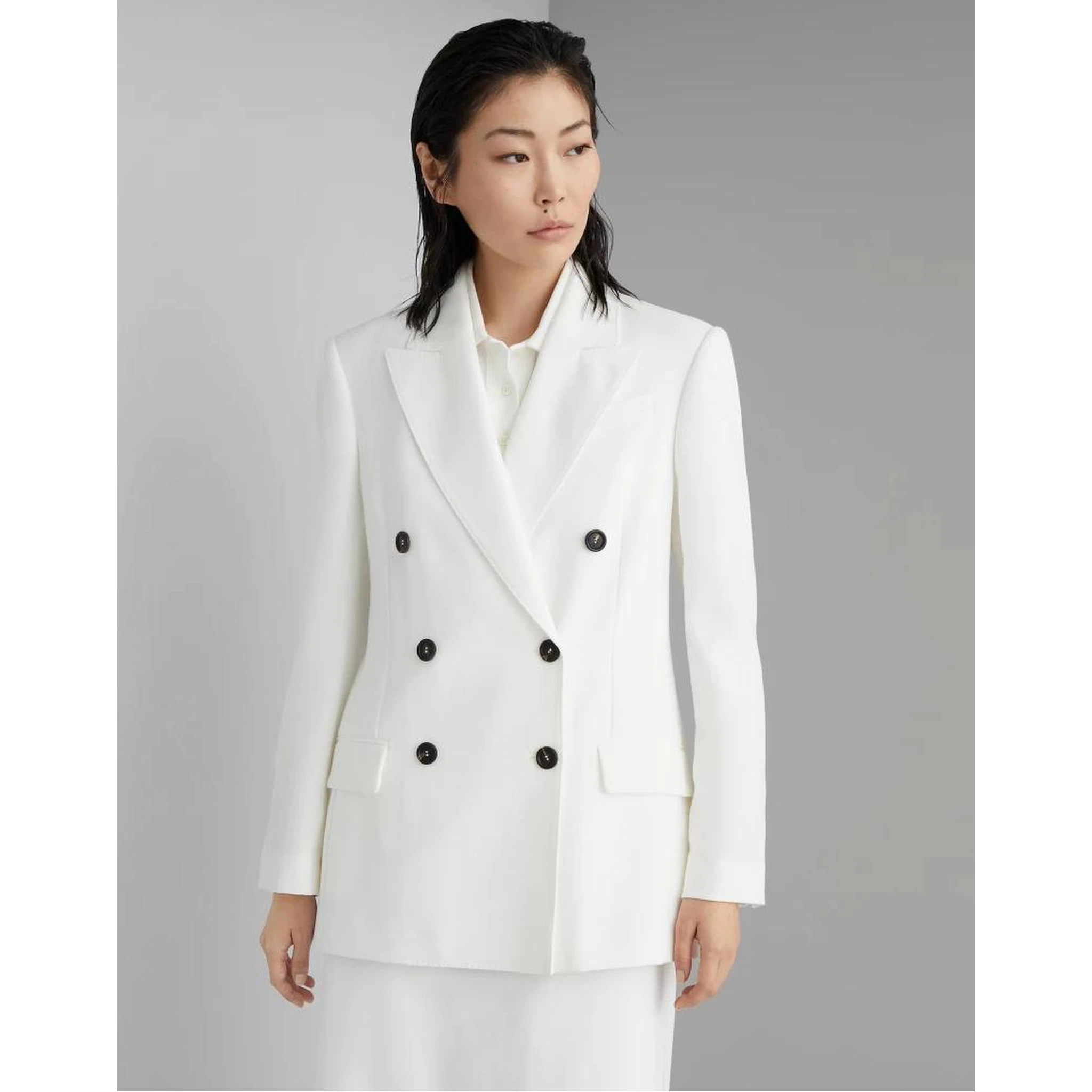 White Cotton Blazer