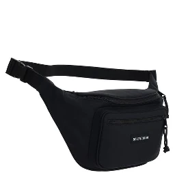 Black Polyester Clutch Bag