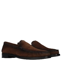Brown Leather Slip-On Loafers