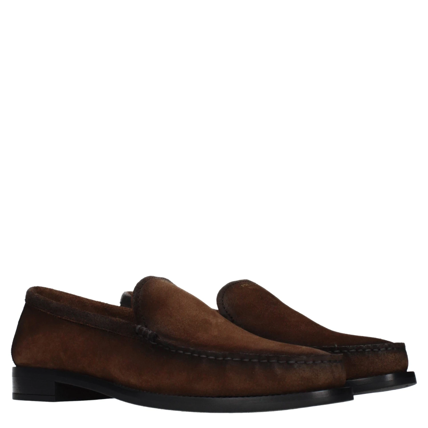 Brown Leather Slip-On Loafers