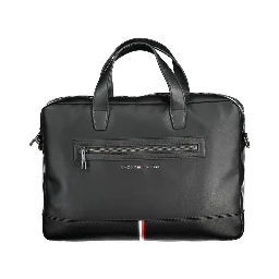 Black Polyurethane Men's Briefcase